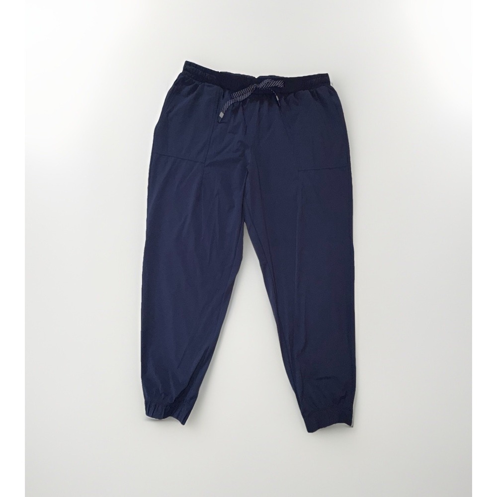 Fabletics One Joggers Women's Size XL Navy Blue Drawstring Waist Tapered Leg - Picture 1 of 5